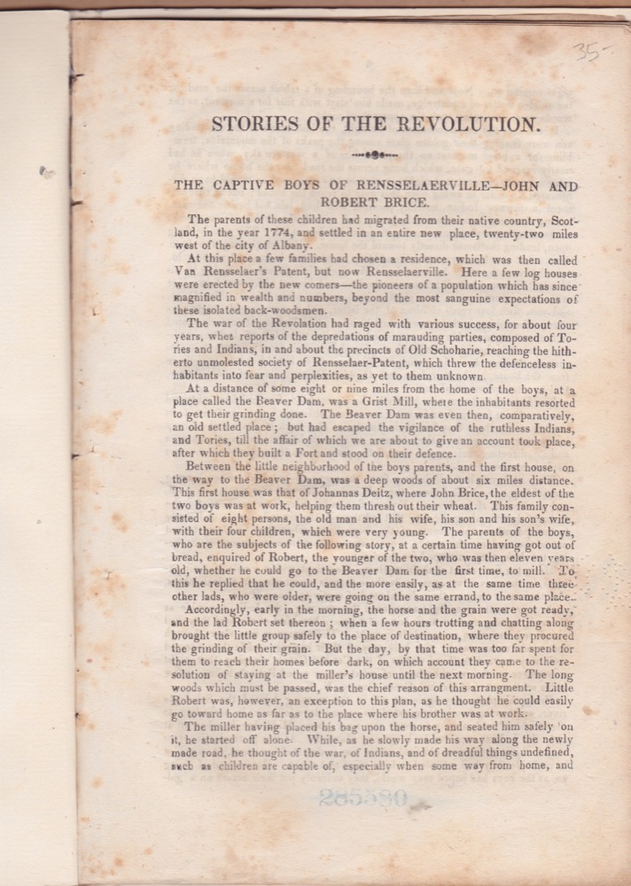 Stories of the Revolution; with an Account of the Lost Child of the Delaware; Wheaton and the Panther, &cby: Priest, Josiah