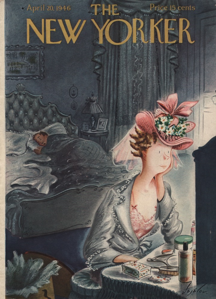 ORIGINAL VINTAGE MAGAZINE COVER: New Yorker April 20 1946 - Easter hatby: Constantine Alajalov (Illust.)