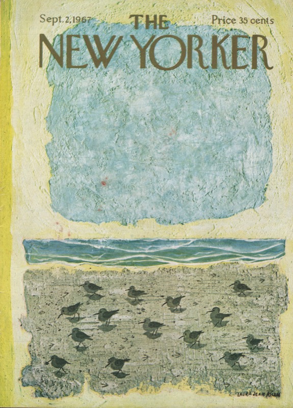 ORIGINAL VINTAGE MAGAZINE COVER:  New Yorker Sept. 2 1967   by: Laura Jean Allen (Illust.)