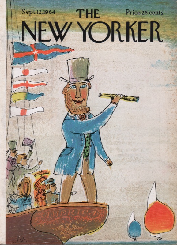 ORIGINAL VINTAGE MAGAZINE COVER:  New Yorker Sept. 12 1964 - Yacht Raceby: Joseph Low (Illust.)