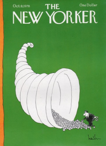 ORIGINAL VINTAGE MAGAZINE COVER: New Yorker Oct. 9 1978 - Baseball cornucopia  by: Arnie Levin (Illust.)
