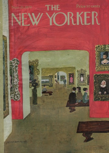ORIGINAL VINTAGE MAGAZINE COVER: New Yorker Nov. 21 1970 - Art gallery by: Laura Jean Allen (Illust.)