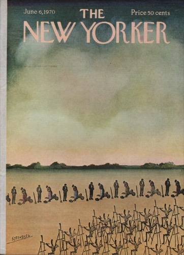 ORIGINAL VINTAGE MAGAZINE COVER: New Yorker June 6 1970 - Repeated artby: Saul Steinberg (Illust.)
