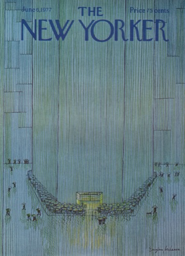 ORIGINAL VINTAGE MAGAZINE COVER: New Yorker June 6 1977 - Long lines at movie theatreby: Eugene Mihaesco (Illust.)