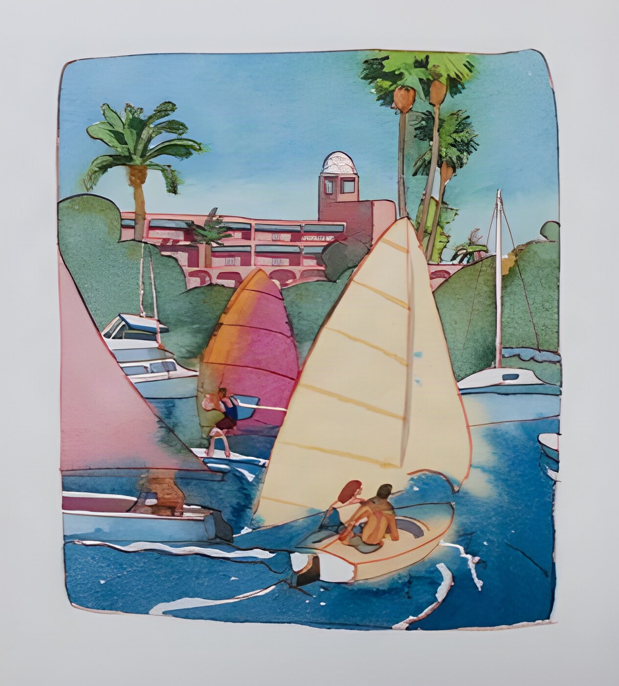 Resort Bayside View 1 (ORIGINAL WATERCOLOR ART)by: McMullan, James