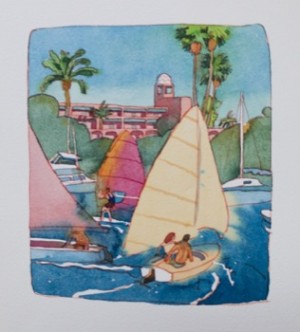 Resort Bayside View 1 (ORIGINAL WATERCOLOR ART)by: McMullan, James