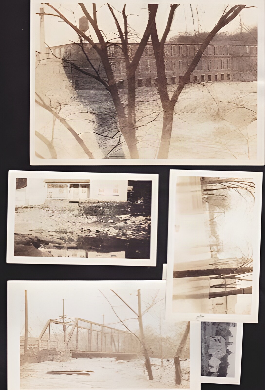 6 ORIGINAL B&W PHOTOS OF 1927 VERMONT FLOOD/ Various sizesby: N/A