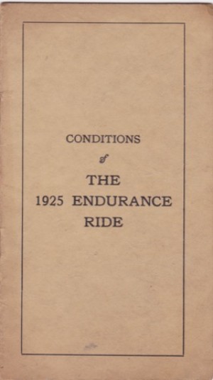 Conditions of The 1925 Endurance Rideby: N/A