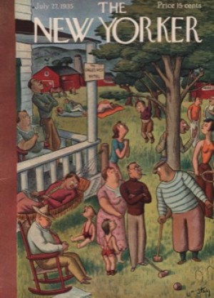 ORIGINAL VINTAGE MAGAZINE COVER: New Yorker July 27 1935 - The summer crowdby: William Steig (Illust.)