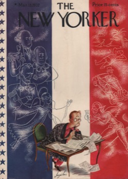 ORIGINAL VINTAGE MAGAZINE COVER: New Yorker March 13 1937 - Tax Timeby: Constantine Alajalov (Illust.)