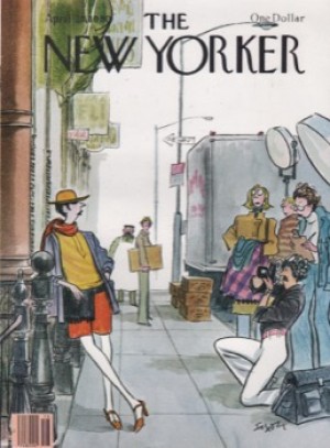 ORIGINAL VINTAGE MAGAZINE COVER: New Yorker April 21 1980 - Fashion shootby: Charles Saxon (Illust.)