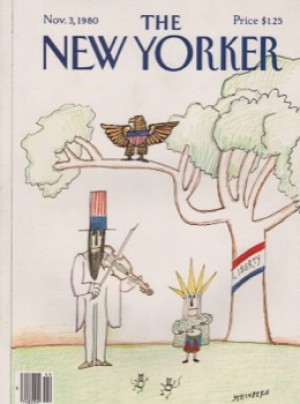 ORIGINAL VINTAGE MAGAZINE COVER: New Yorker November 3 1980 - Symbols of libertyby: Saul Steinberg (Illust.)