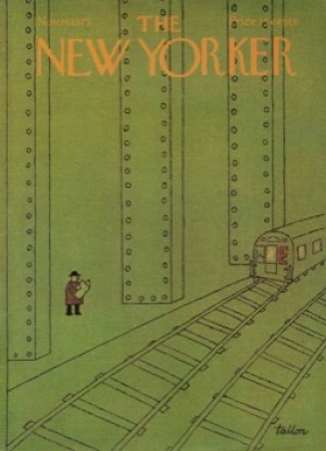 ORIGINAL VINTAGE MAGAZINE COVER:  New Yorker Nov. 17 1975 - Train commuterby: Robert Tallon (Illust.)