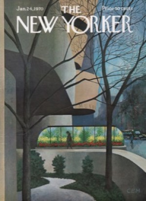 ORIGINAL VINTAGE MAGAZINE COVER:  New Yorker Jan. 24 1970 - Museum  by: Charles E. Martin (Illust.)