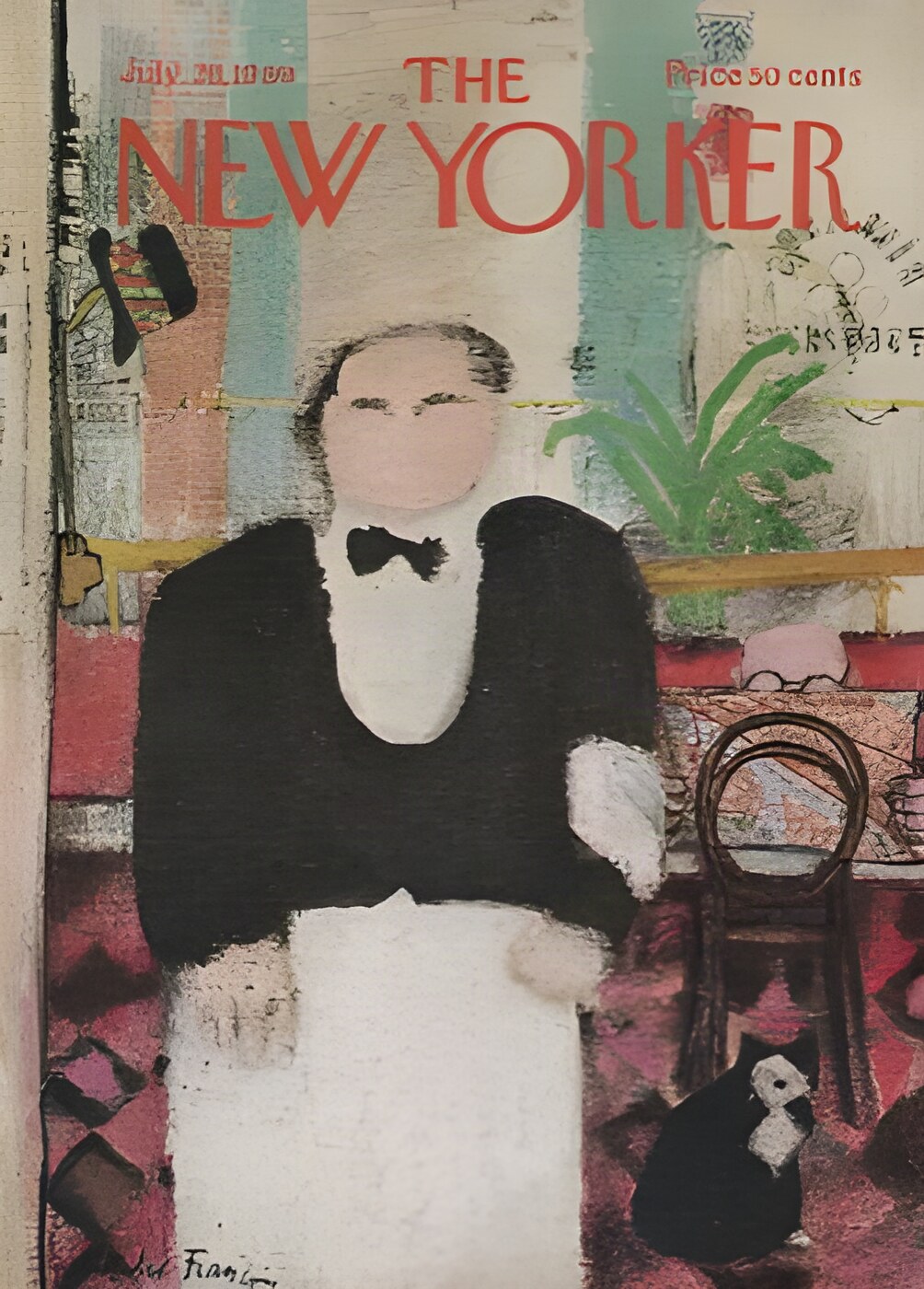 ORIGINAL VINTAGE MAGAZINE COVER:  New Yorker July 26 1969   by: Andre Francois (Illust.)