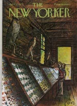 ORIGINAL VINTAGE MAGAZINE COVER:  New Yorker April 15 1972 - Nature specimens   by: Arthur Getz (Illust.)