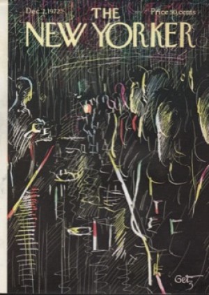 ORIGINAL VINTAGE MAGAZINE COVER:  New Yorker Dec. 2 1972 - Singles Bar    by: Arthur Getz (Illust.)