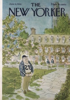 ORIGINAL VINTAGE MAGAZINE COVER:  New Yorker June 8 1968 - College reunion    by: James Stevenson (Illust.)