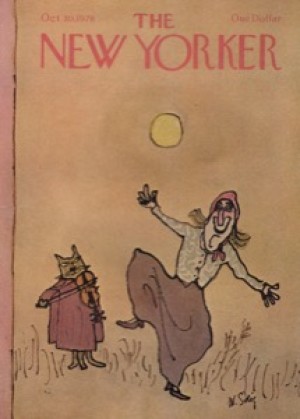 ORIGINAL VINTAGE MAGAZINE COVER: New Yorker Oct. 30 1978 witch and catby: William Steig (Illust.)