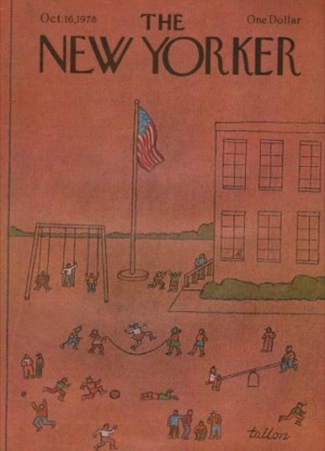 ORIGINAL VINTAGE MAGAZINE COVER: New Yorker Oct. 16 1978 - Playgroundby: Robert Tallon (Illust.)