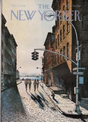 ORIGINAL VINTAGE MAGAZINE COVER: New Yorker Oct. 2 1978 - Bicycle riders  by: Arthur Getz (Illust.)
