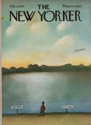 ORIGINAL VINTAGE MAGAZINE COVER: New Yorker Feb. 5 1972- Before & Afterby: Saul Steinberg (Illust.)