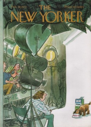ORIGINAL VINTAGE MAGAZINE COVER: New Yorker Feb. 19 1972 - Dog Foodby: Charles Saxon (Illust.)