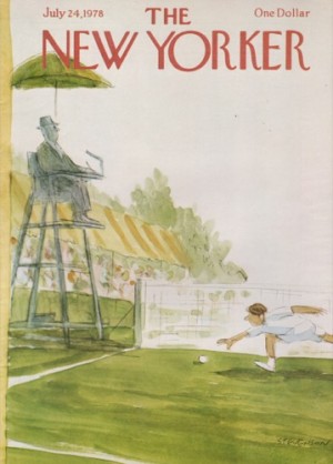 ORIGINAL VINTAGE MAGAZINE COVER: New Yorker July 24 1978 - tennis matchby: James Stevenson (Illust.)