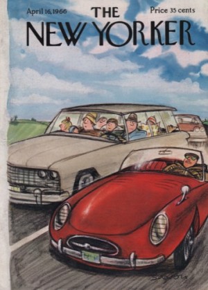 ORIGINAL VINTAGE MAGAZINE COVER: New Yorker April 16 1966 Bachelor envyby: Charles Saxon (Illust.)