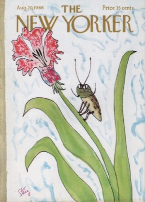 ORIGINAL VINTAGE MAGAZINE COVER: New Yorker Aug. 20 1966 -  Bug vs. Flowerby: William Steig (Illust.)