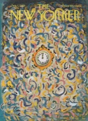 ORIGINAL VINTAGE MAGAZINE COVER: New Yorker Jan. 1 1966 - New Year's celebrationby: Abe Birnbaum (Illust.)