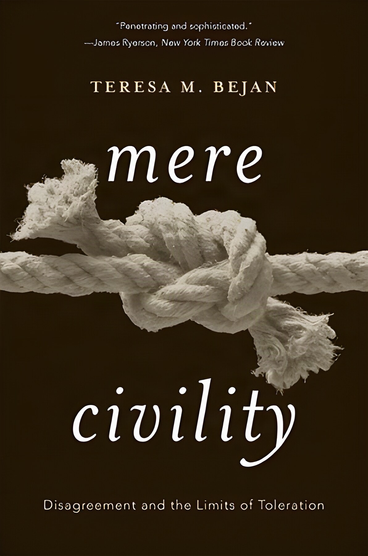 Mere Civility: Disagreement and the Limits of Tolerationby: Teresa M. Bejan 