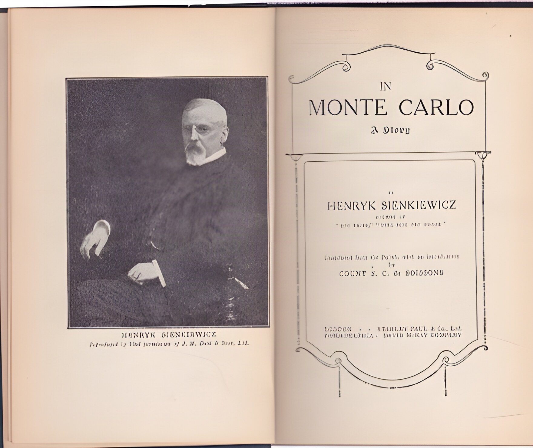 In Monte Carlo: A Story by: Henryk Sienkiewicz