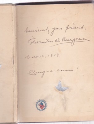 The Adventures of Grandfather Frog (INSCRIBED COPY)by: Thornton W. Burgess