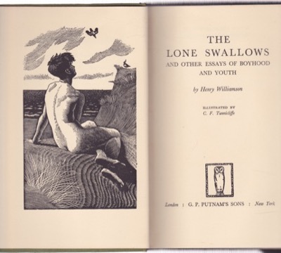 The Lone Swallows And Other Essays Of Boyhood And Youthby: Henry Williamson 