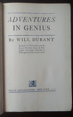 Adventures in Geniusby: Durant, Will