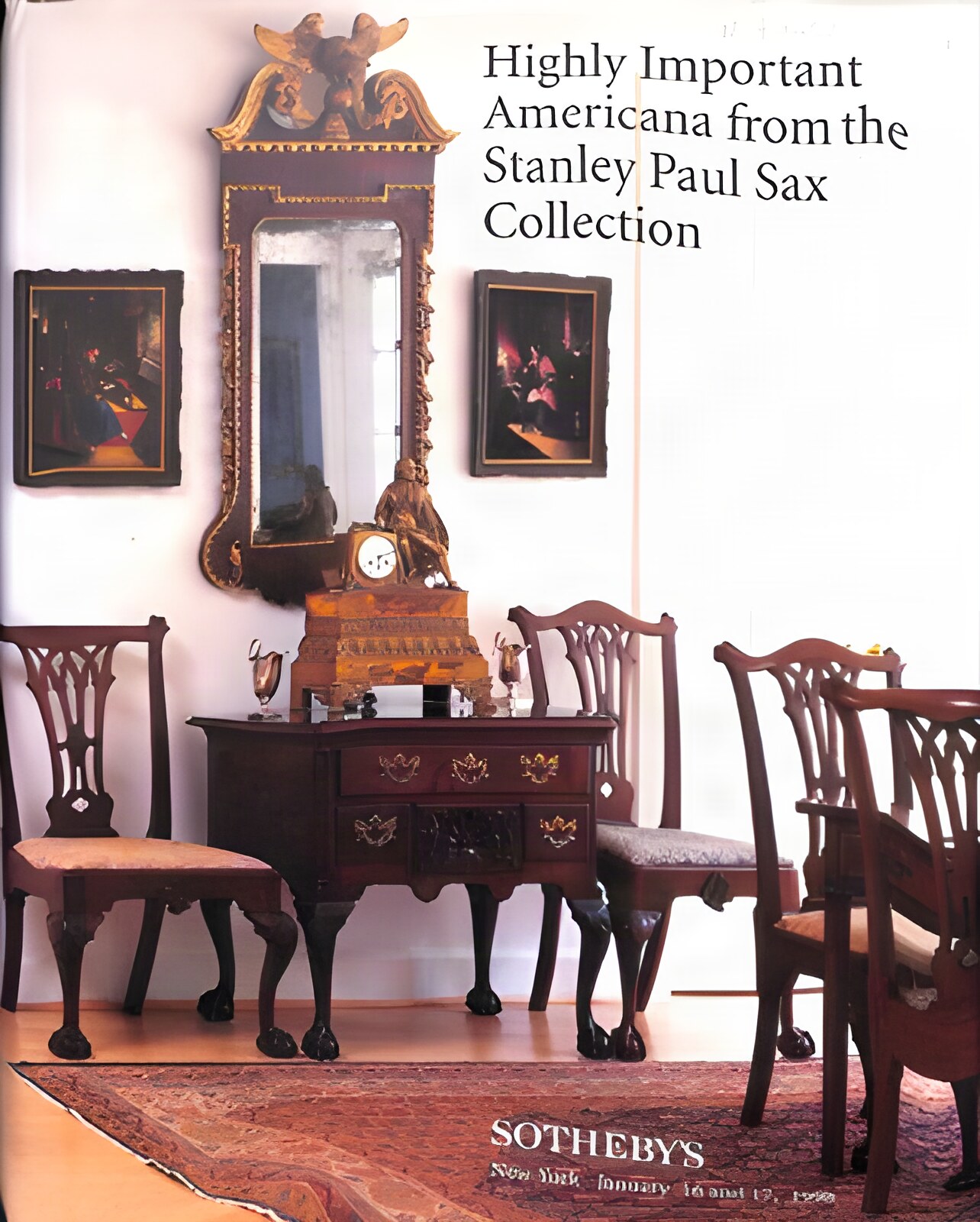 Highly Important Americana from the Stanley Paul Sax Collection: New York January 16 and 17 1998 by: Sotheby's