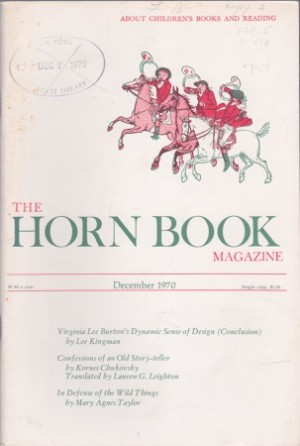 Horn Book Magazine December 1970by: Virginia Lee Burton