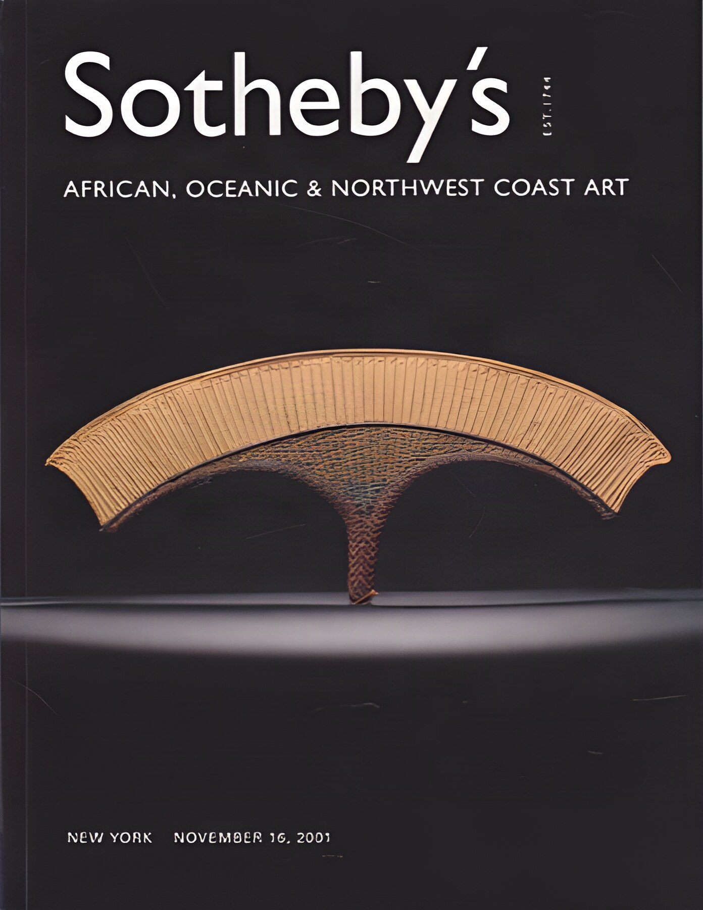 Sotheby's: African, Oceanic & Northwest Coast Art November 16, 2001 by: Sotheby's