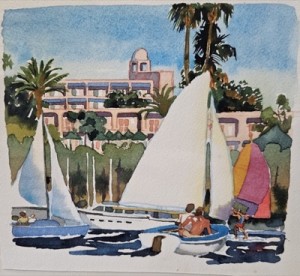 Newport Resort Bayside View 4 (ORIGINAL WATERCOLOR ART)by: McMullan, James