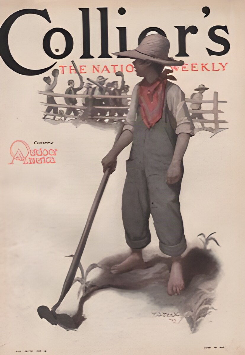 ORIG VINTAGE MAGAZINE COVER/ COLLIER'S - JUNE 10 1911.  Illus. H.J. Peckby: Peck (Illust.), H.J.