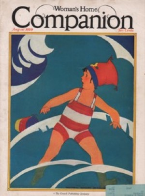 ORIG VINTAGE MAGAZINE COVER/ WOMAN'S HOME COMPANION - AUGUST 1929by: Barney (Illust.), Maginel Wright