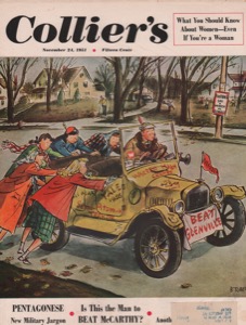 ORIG VINTAGE MAGAZINE COVER/ COLLIER'S - NOVEMBER 24 1951by: Tobey (Illust.), Barney