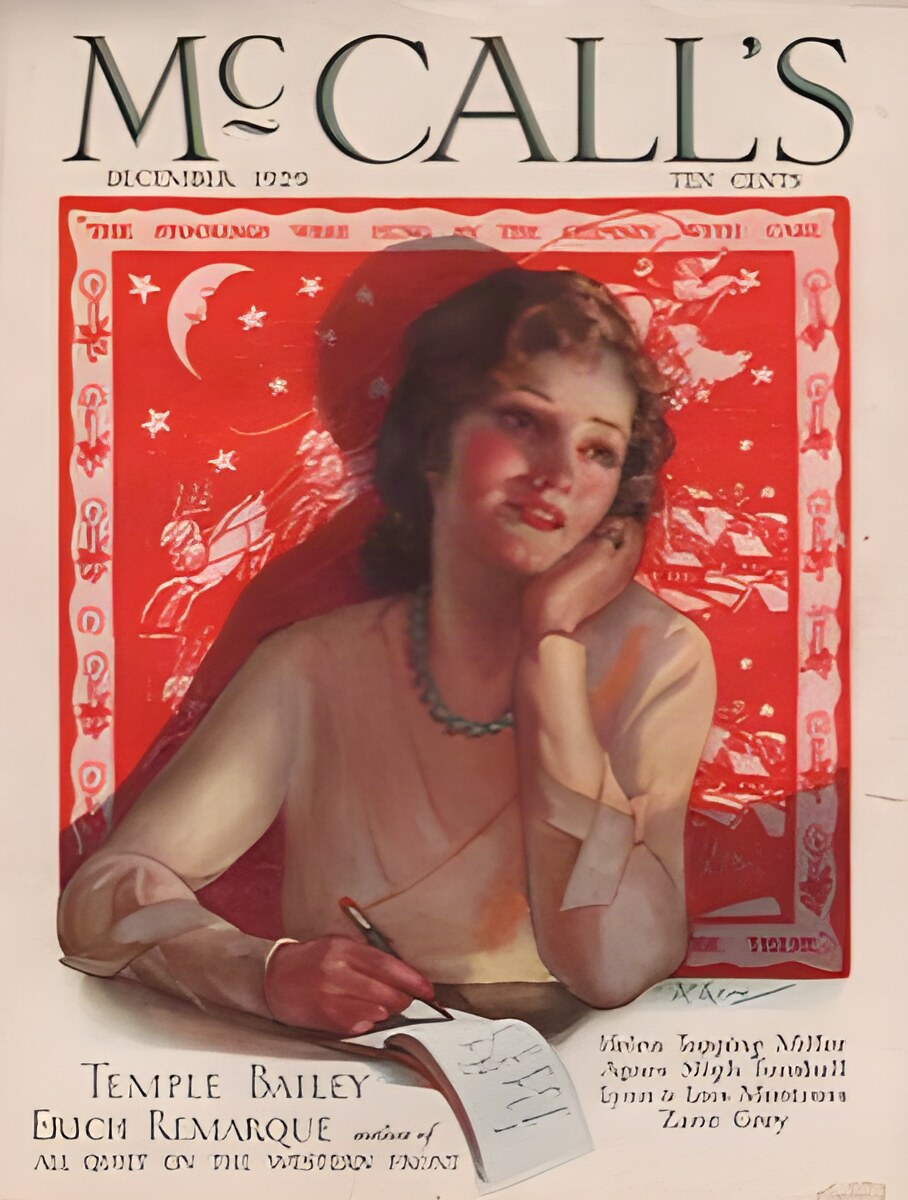 ORIG VINTAGE MAGAZINE COVER/ McCALL'S - DECEMBER 1929by: McMein (Illust.), Neysa