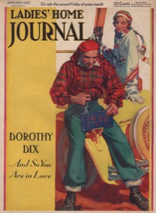 ORIG VINTAGE MAGAZINE COVER/ LADIES HOME JOURNAL - JANUARY 1932by: Jackson (Illust.), E. M.
