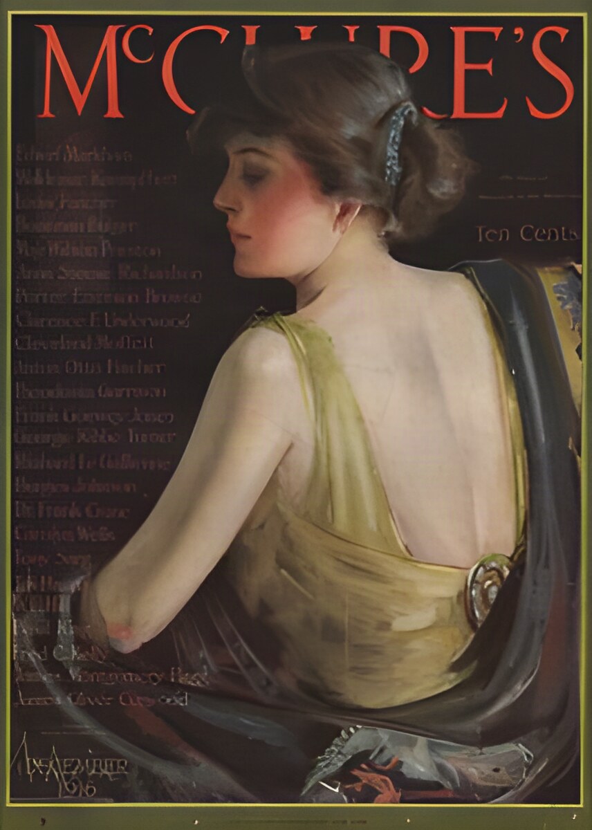 ORIG VINTAGE MAGAZINE COVER/ MCCLURE'S - DECEMBER 1916by: McMein (Illust.), Neysa
