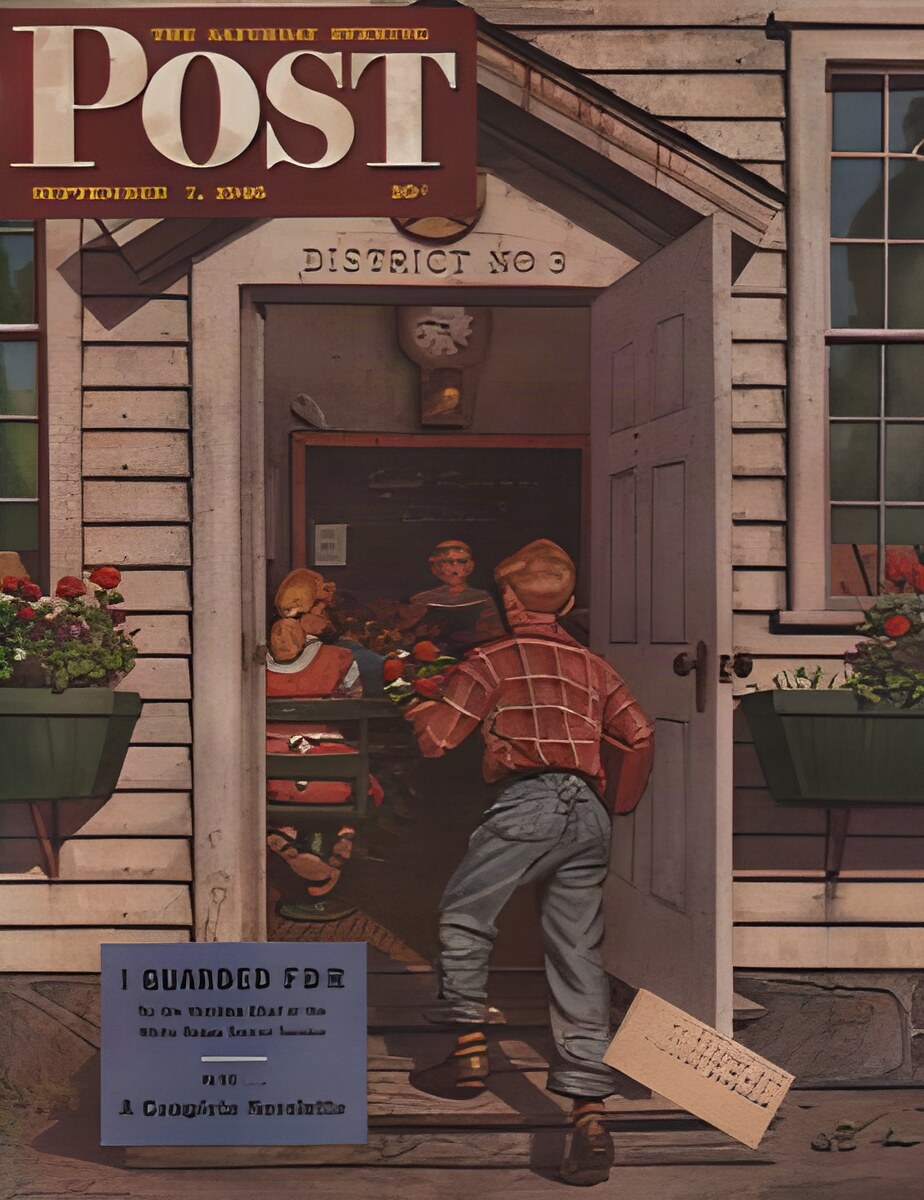 ORIG VINTAGE MAGAZINE COVER/ SATURDAY EVENING POST - SEPTEMBER 7 1946by: Dohanos (Illust.), Stevan