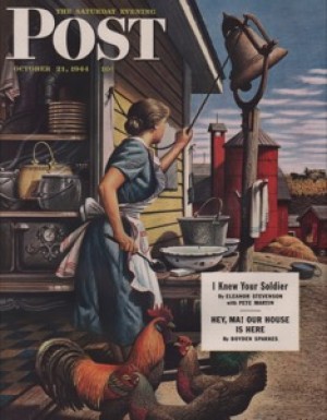 ORIG VINTAGE MAGAZINE COVER/ SATURDAY EVENING POST - OCTOBER 21 1944by: Dohanos (Illust.), Stevan