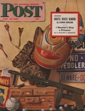 ORIG VINTAGE MAGAZINE COVER/ SATURDAY EVENING POST - JUNE 30 1945by: Atherton (Illust.), John