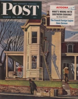 ORIG VINTAGE MAGAZINE COVER/ SATURDAY EVENING POST - MARCH 26 1949by: Falter (Illust.), John